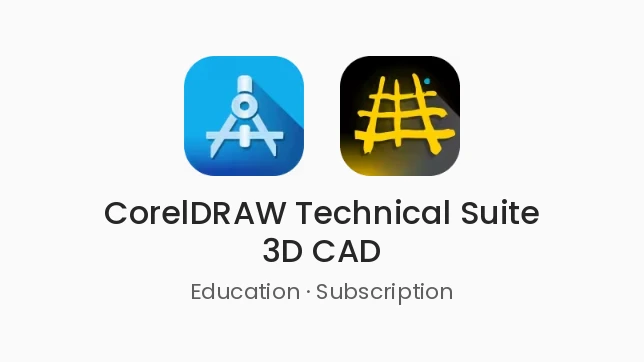 [LCCDTS3DCADSUBA11] CorelDRAW Technical Suite 3D CAD Education Subscription