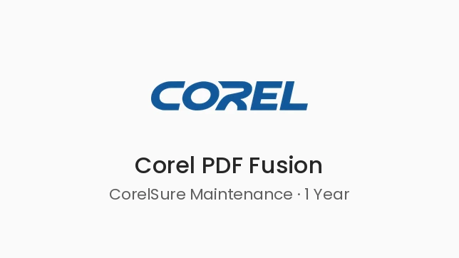 [LCCPDFFMLMNT1A] Corel PDF Fusion CorelSure Maintenance (1 Yr)