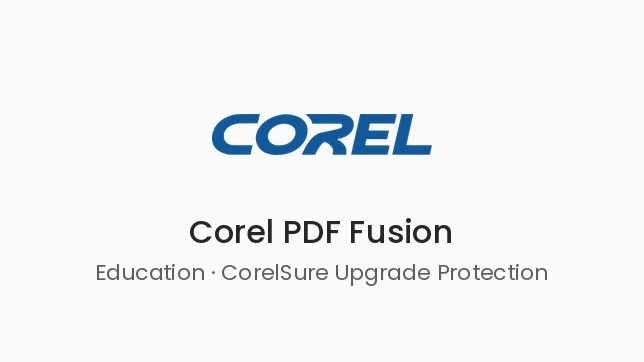 [LCCPDFF1MLUGP1AA] Corel PDF Fusion Education CorelSure Upgrade Protection (1 Yr)